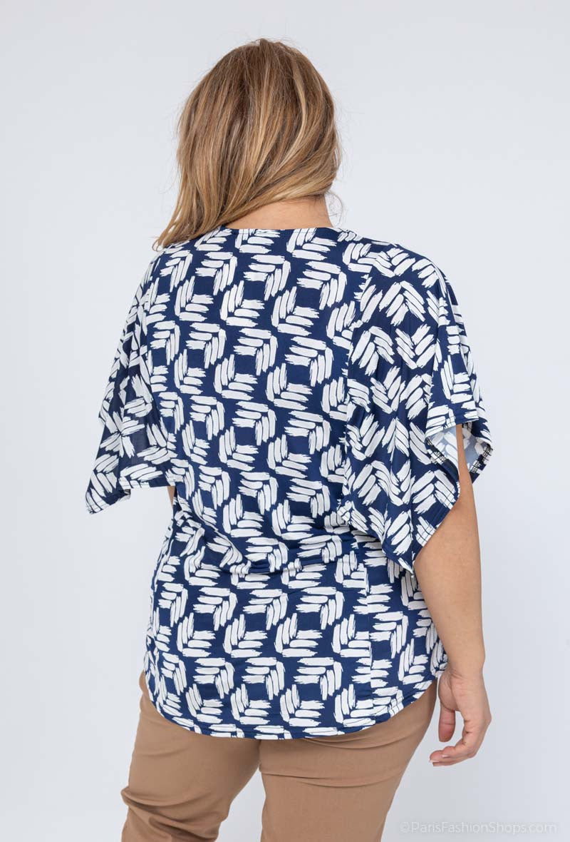 Plus Size Mönstrade Blusar