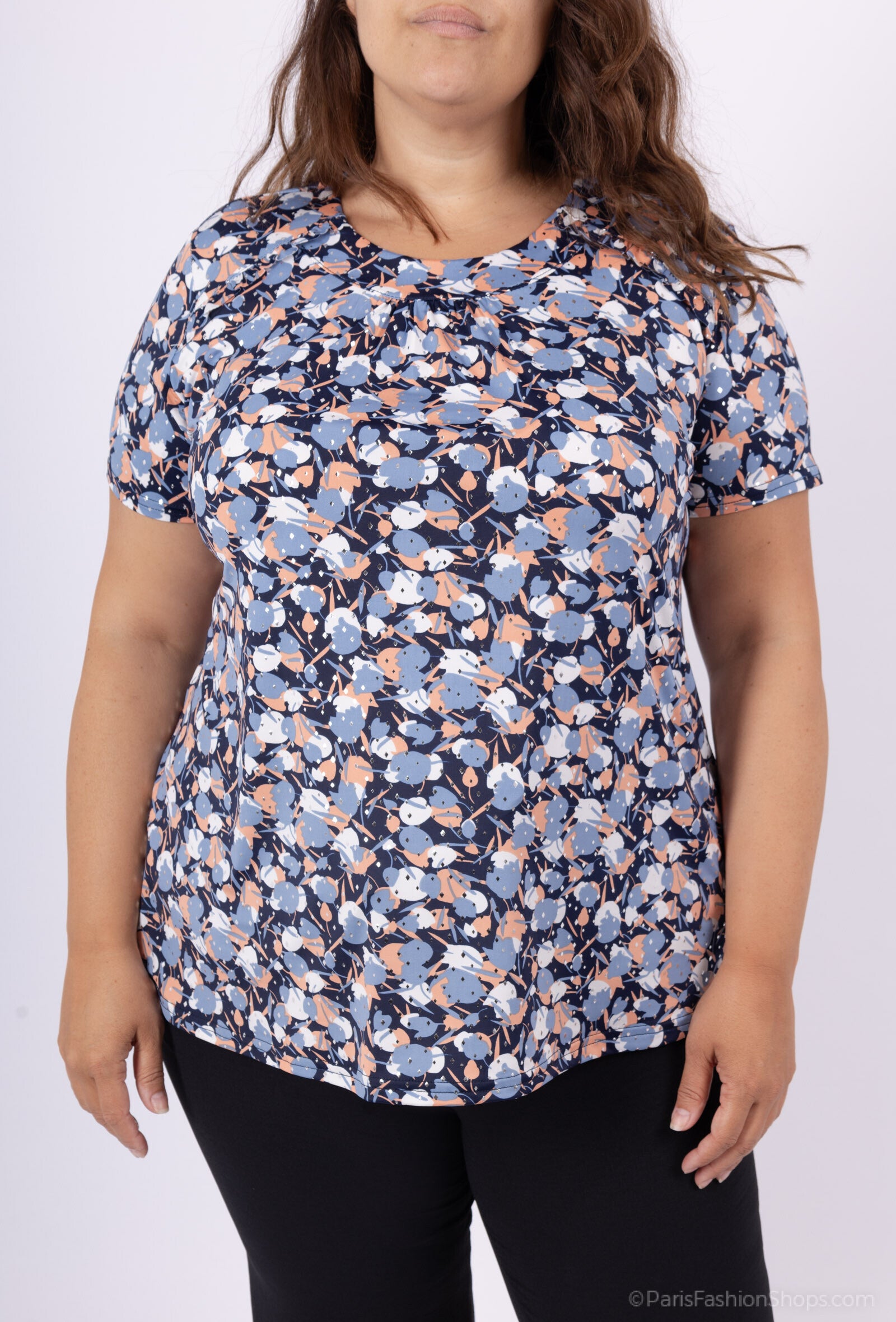 Plus Size Tryckta Blusar