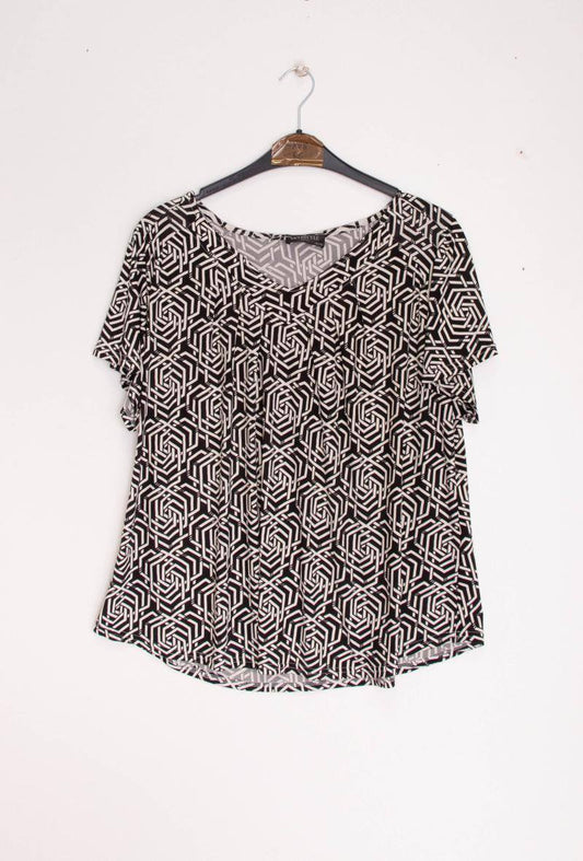 Plus Size Tryckta Blusar