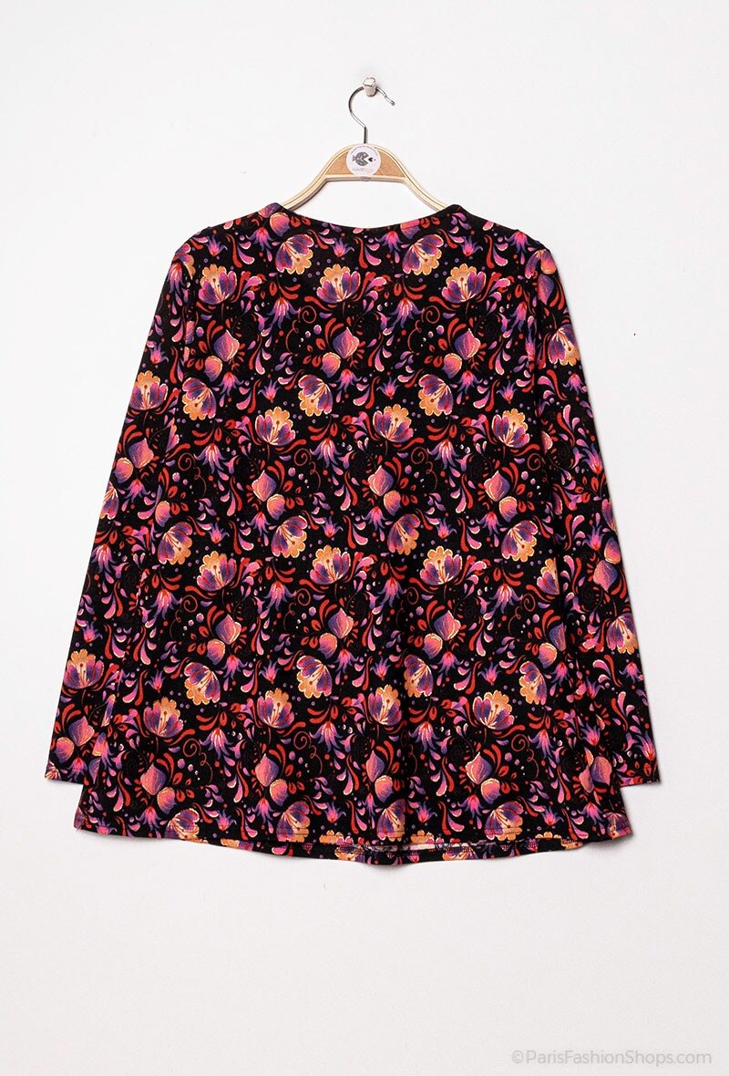 Plus Size Tryckta Blusar