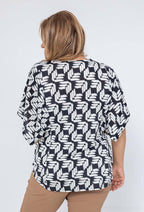 Printed Blouses i Stor Storlek