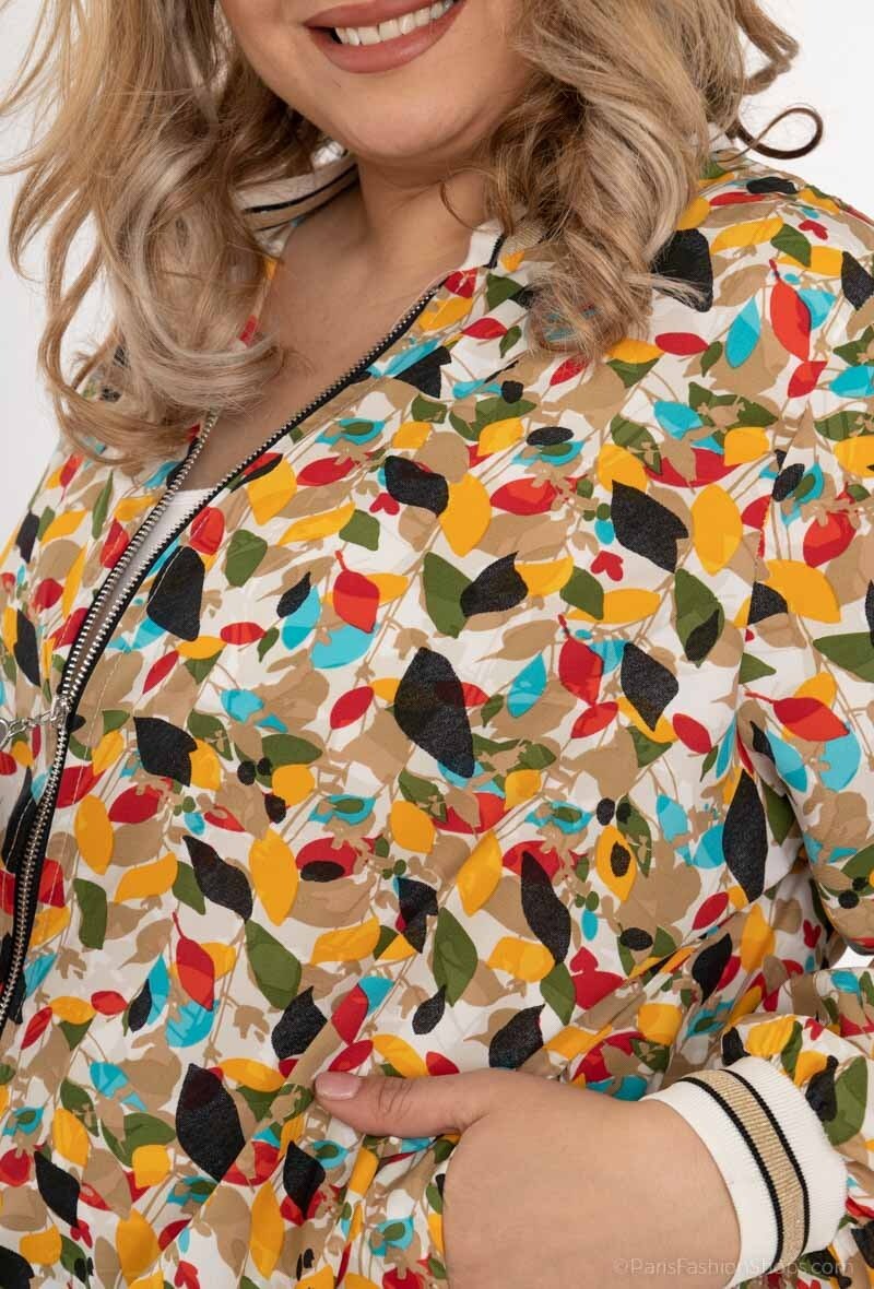 Plus Size Tryckta Jackor