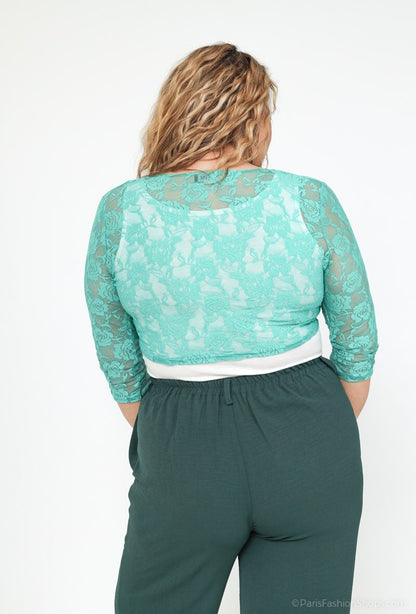 Plus Size Spets Bolero
