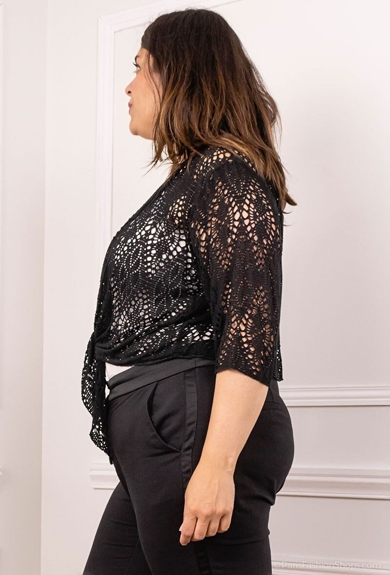 Plus Size Kort Kofta