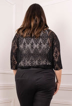 Plus Size Kort Cardigan