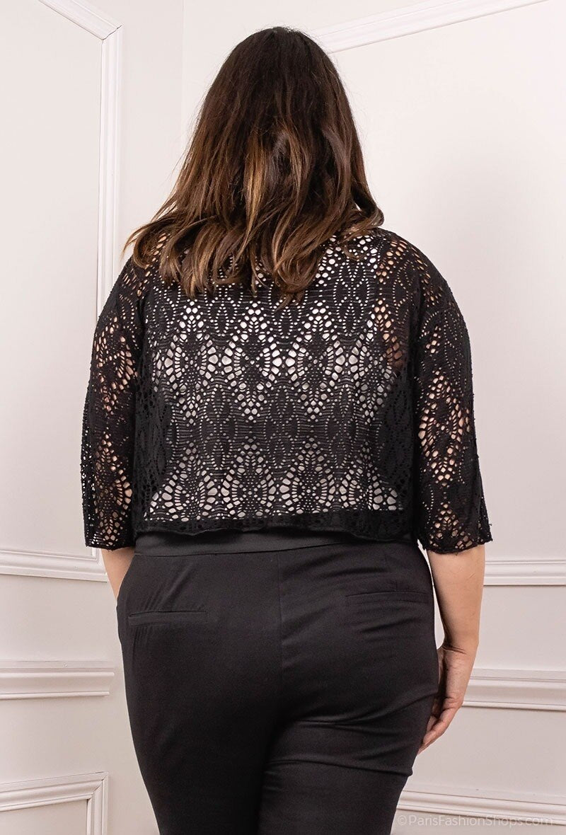 Plus Size Kort Kofta
