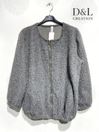 Boiled wool bomber jacket sizes T38 to T48 i Stor Storlek