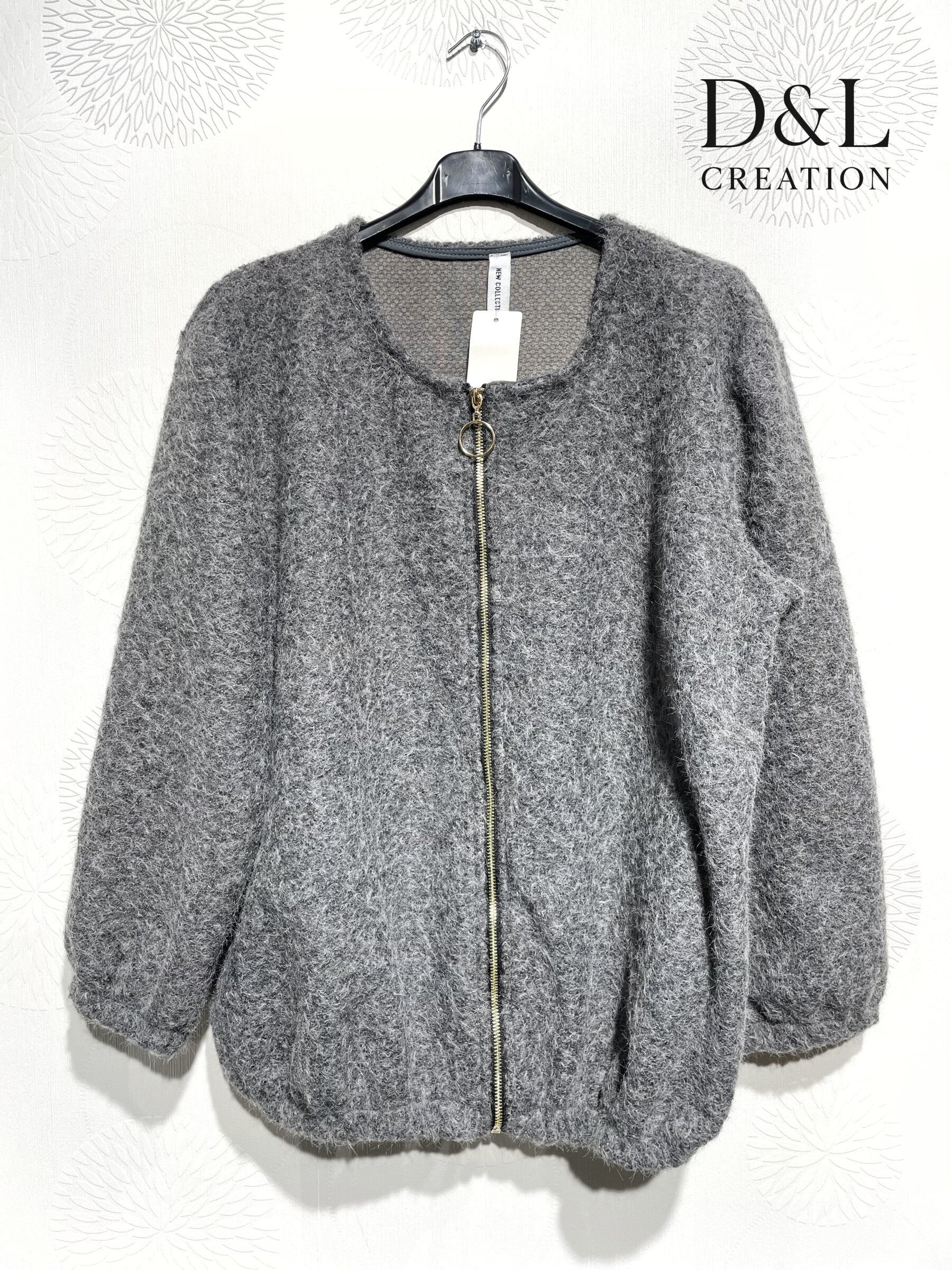 Boiled wool bomber jacket sizes T38 to T48 i Stor Storlek