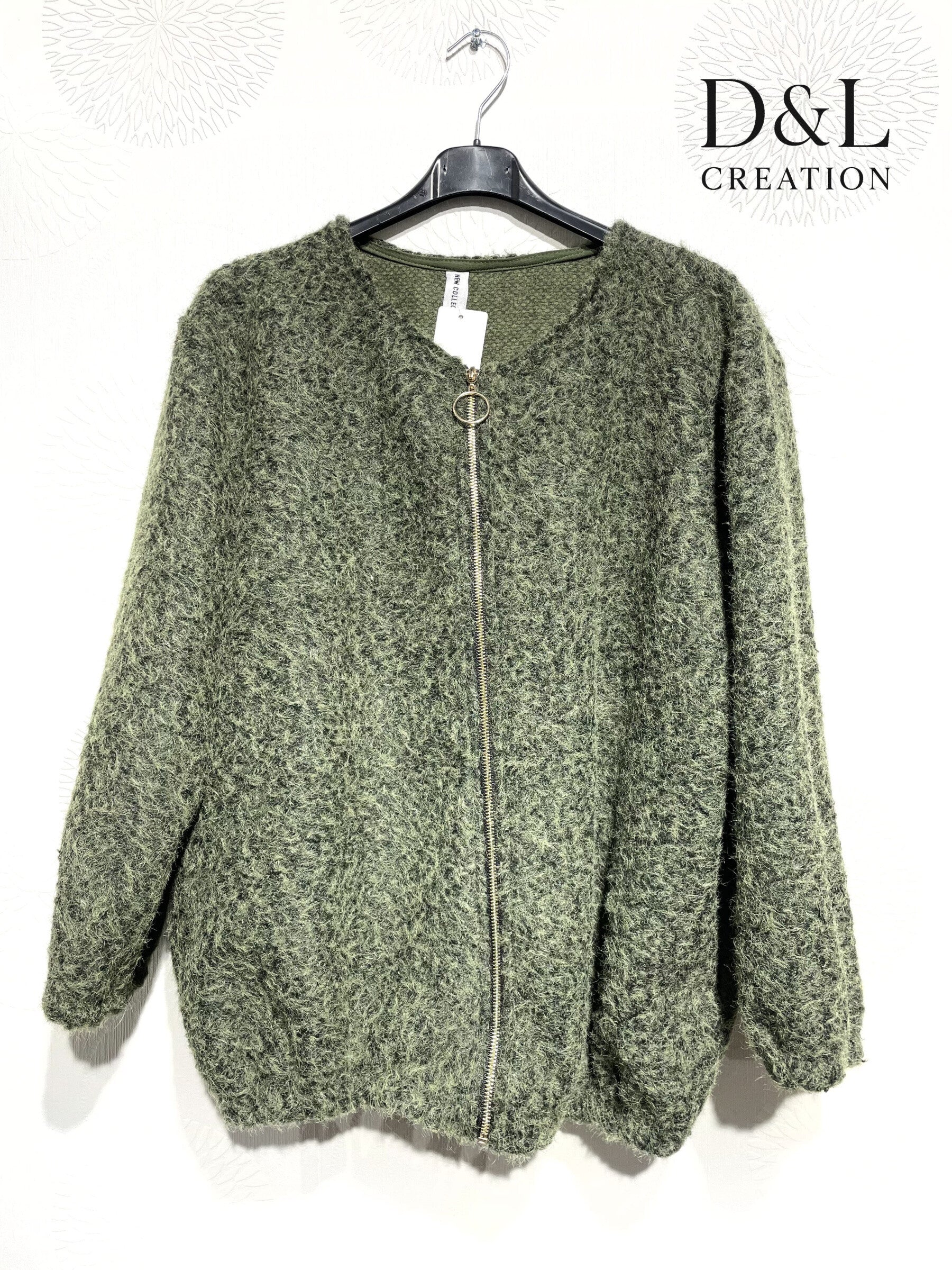 Boiled wool bomber jacket sizes T38 to T48 i Stor Storlek