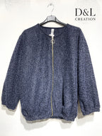 Boiled wool bomber jacket sizes T38 to T48 i Stor Storlek