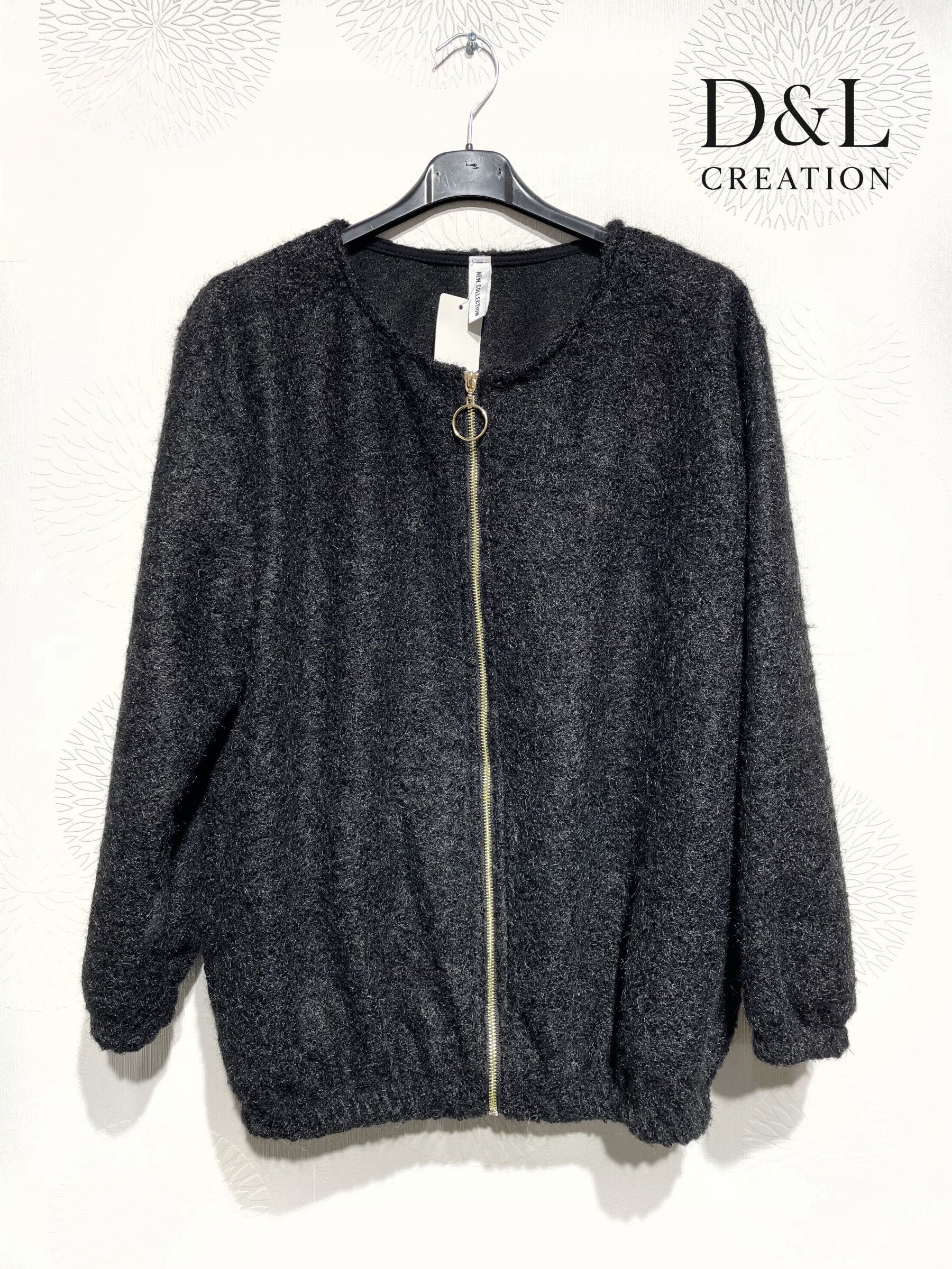 Boiled wool bomber jacket sizes T38 to T48 i Stor Storlek