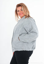 Plus Size Oversized Lined Bomberjacka
