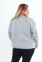 Plus Size Oversized Lined Bomberjacka