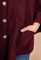 Knappad capejacka med fickor, plus size T40 till T62