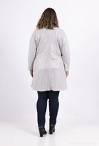 Plus Size Paljetter Stickad Cardigan med Droppad Axel