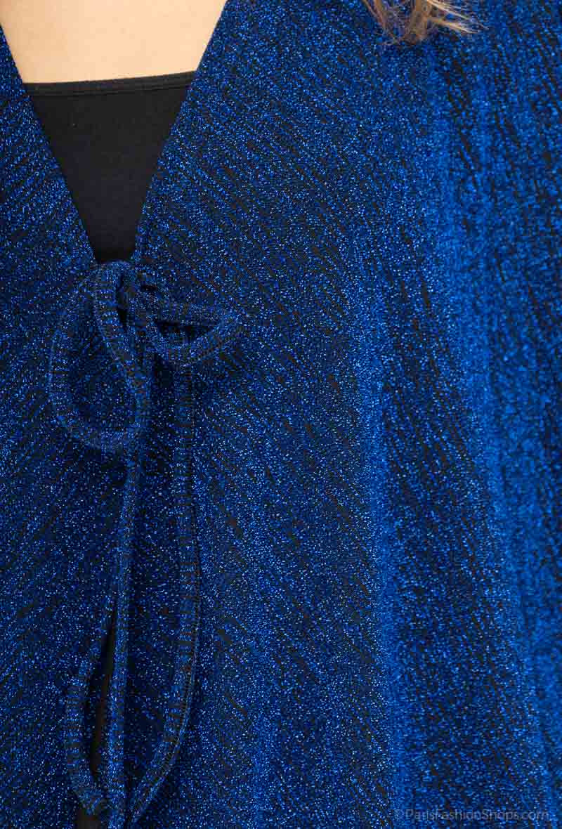 Plus Size Flowy Cardigan med Paljettslips