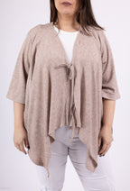 Plus Size Flowy cardigan with knitted bow