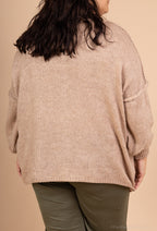 Mjuk och bekväm plus size cardigan T40 till T58