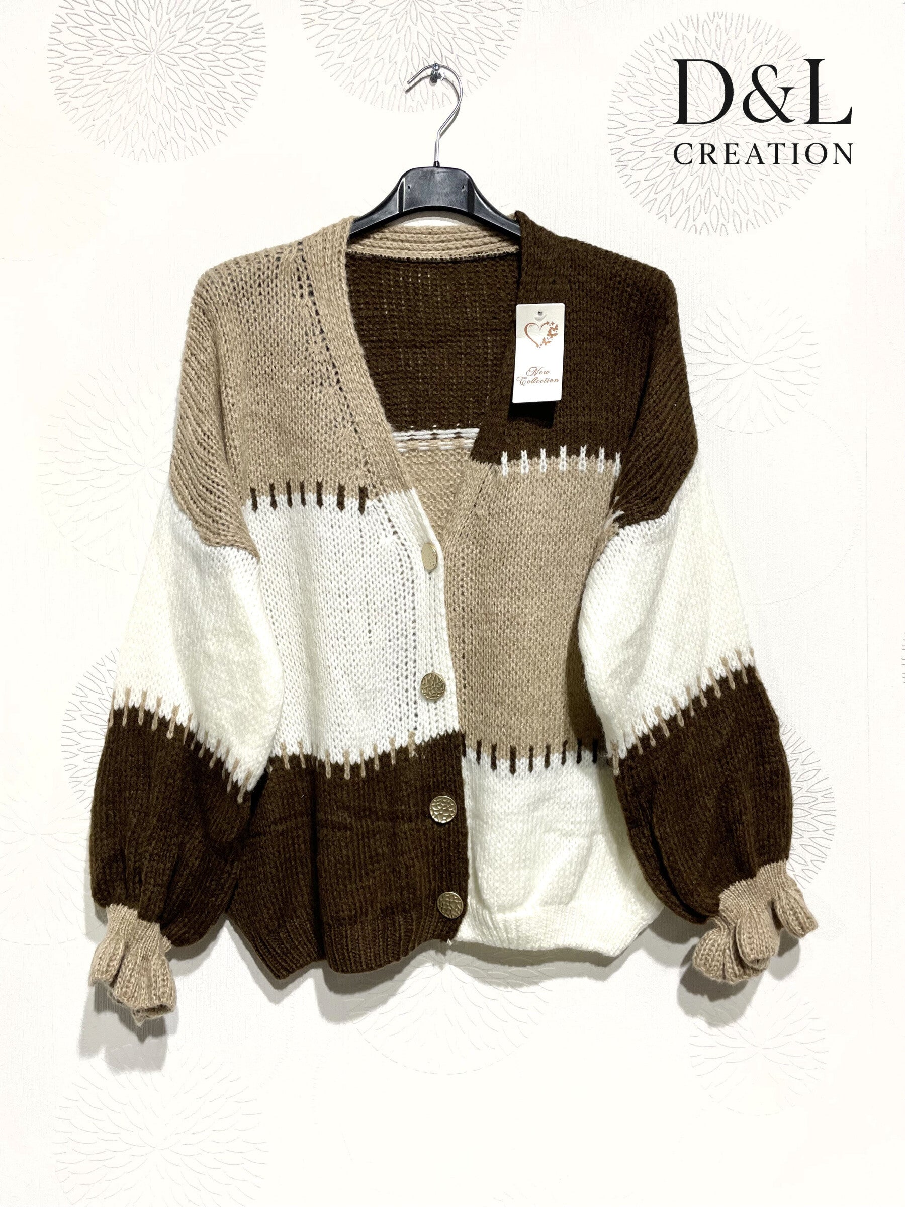 Cute patchwork cardigan sizes 8 to 22 i Stora Storlekar