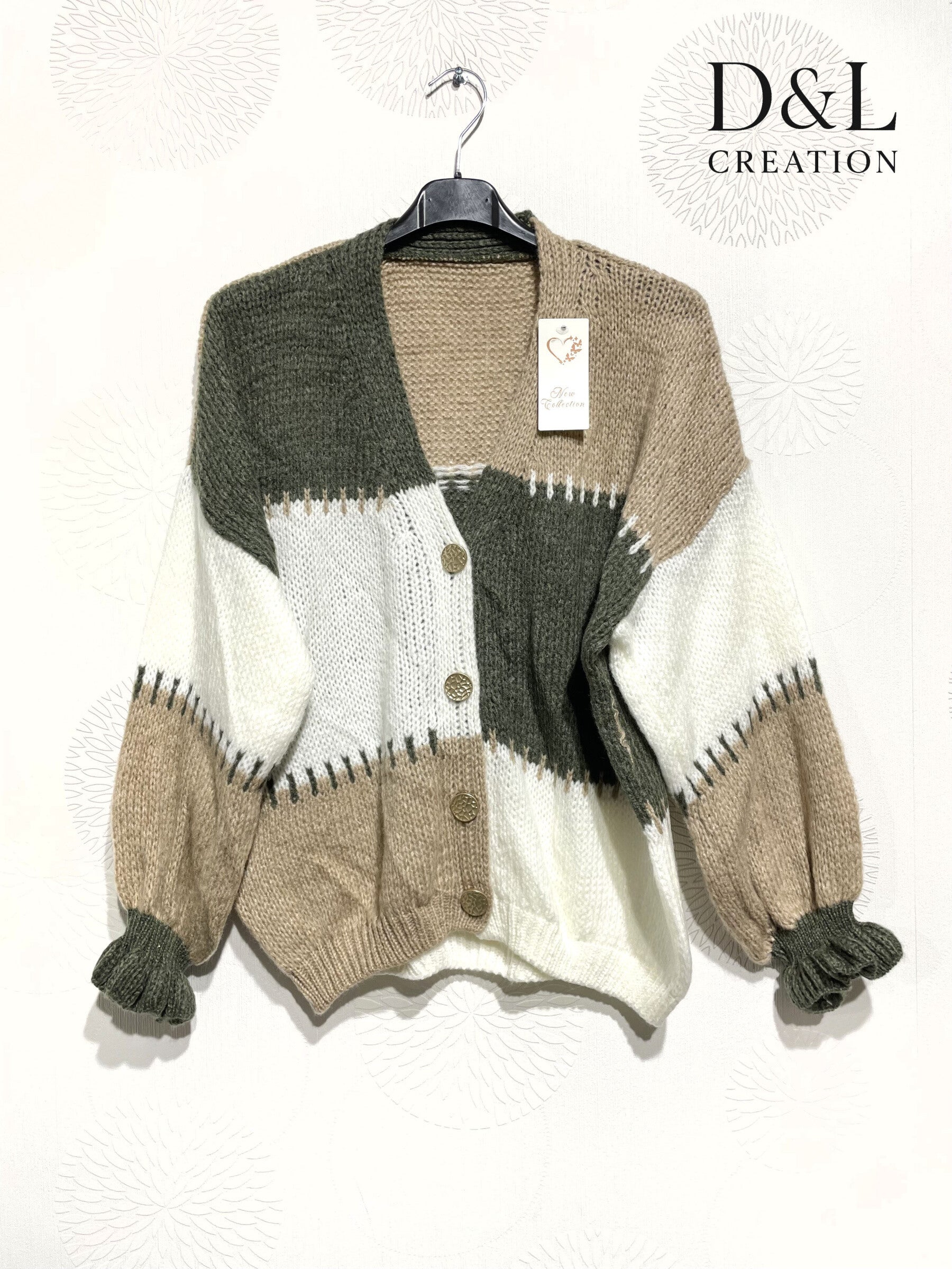 Cute patchwork cardigan sizes 8 to 22 i Stora Storlekar