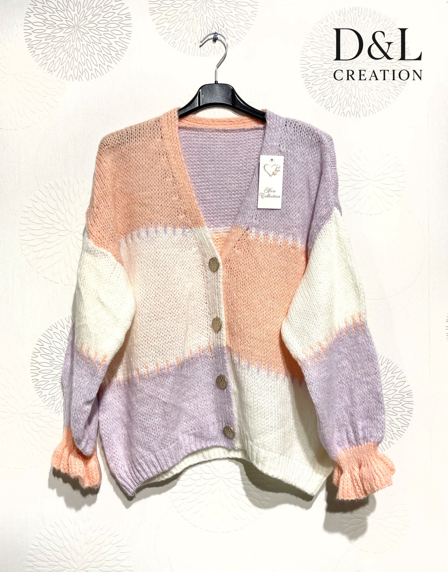 Cute patchwork cardigan sizes 8 to 22 i Stora Storlekar