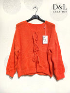 Plus Size Ultra soft cardigan with laces size 38 to 52