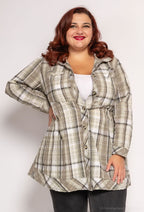 Plus Size Rutigt Skjorta