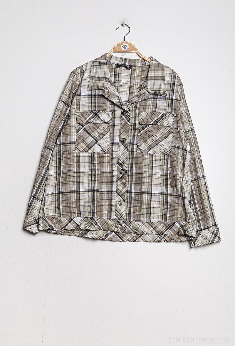 Plus Size Checkered shirt