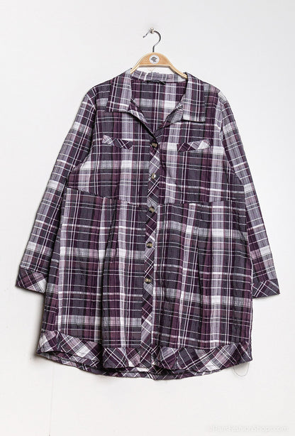 Plus Size Checkered shirt
