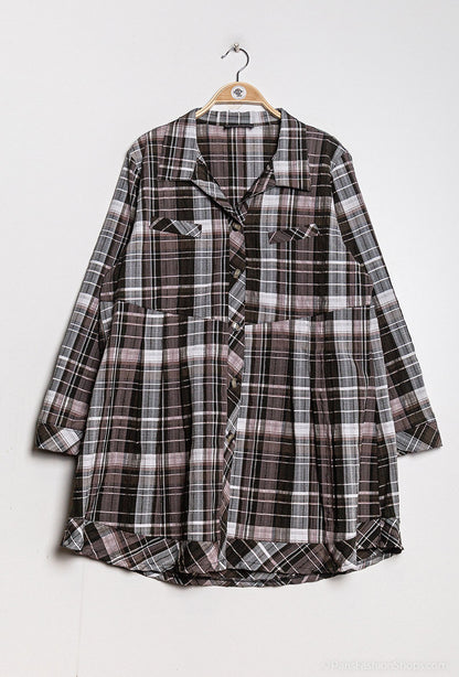 Plus Size Checkered shirt