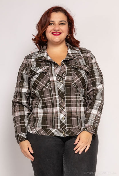 Plus Size Checkered shirt