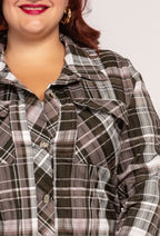 Checkered shirt i Plus Size