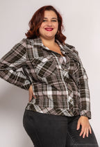 Checkered shirt i Plus Size
