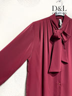 Supermjukt tjockt satinblus med puffärmar i storlekar 38 till 50+