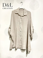 Plus Size United Linen buttoned shirt T40 at T58