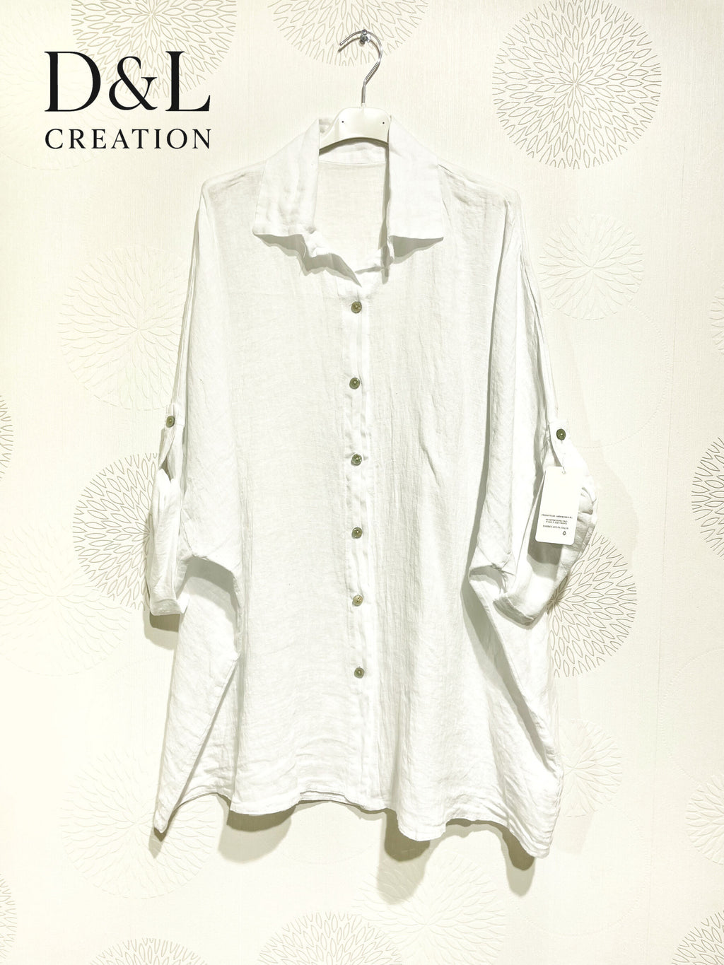 Plus Size United Linen buttoned shirt T40 at T58