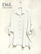 Plus Size United Linen buttoned shirt T40 at T58