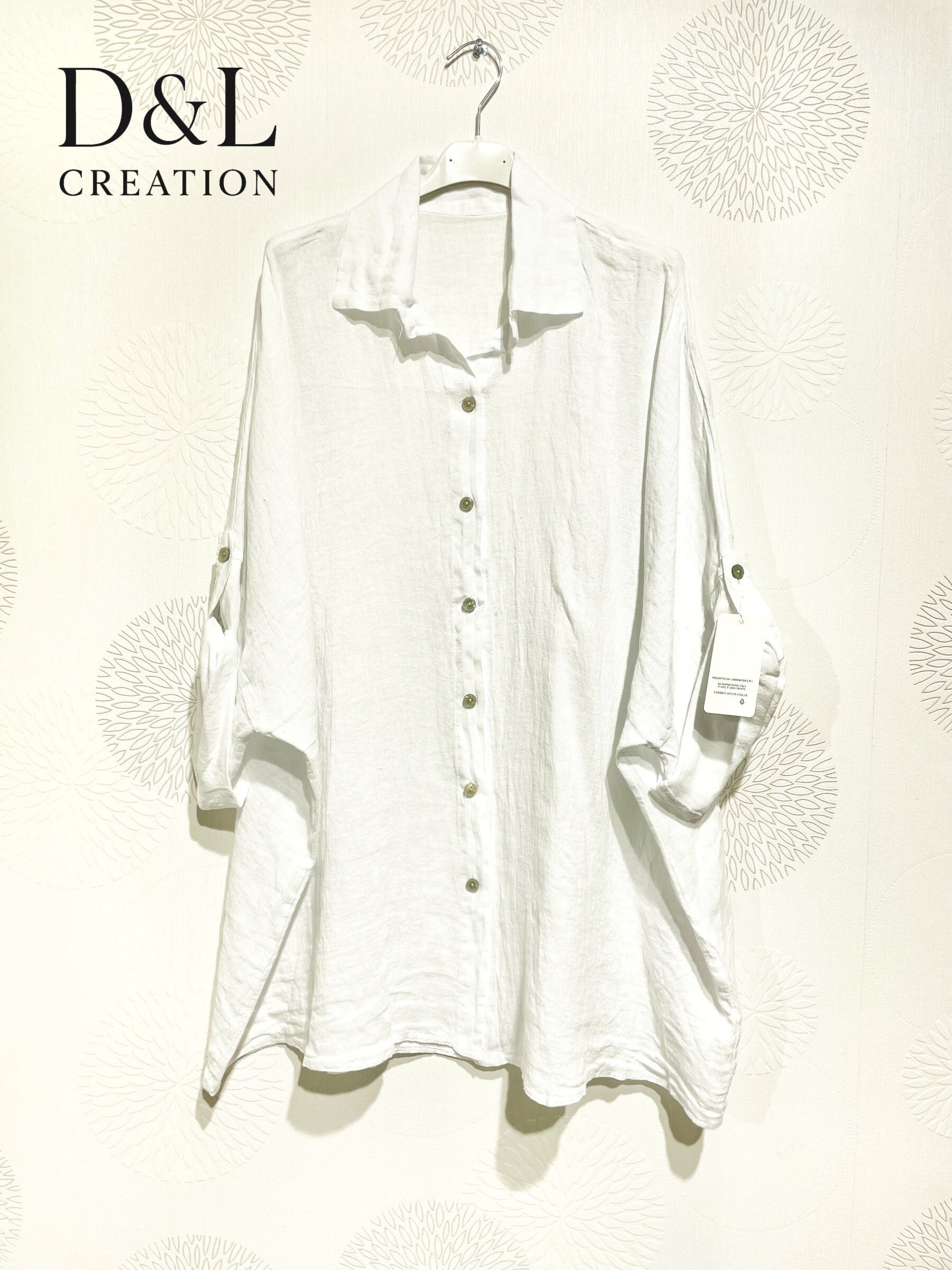 Plus Size United Linen buttoned shirt T40 at T58