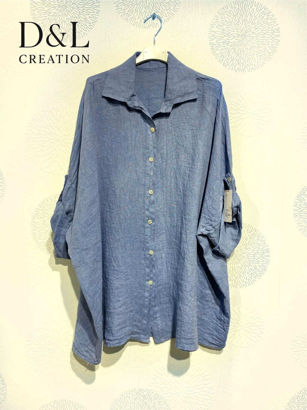 Plus Size United Linen buttoned shirt T40 at T58