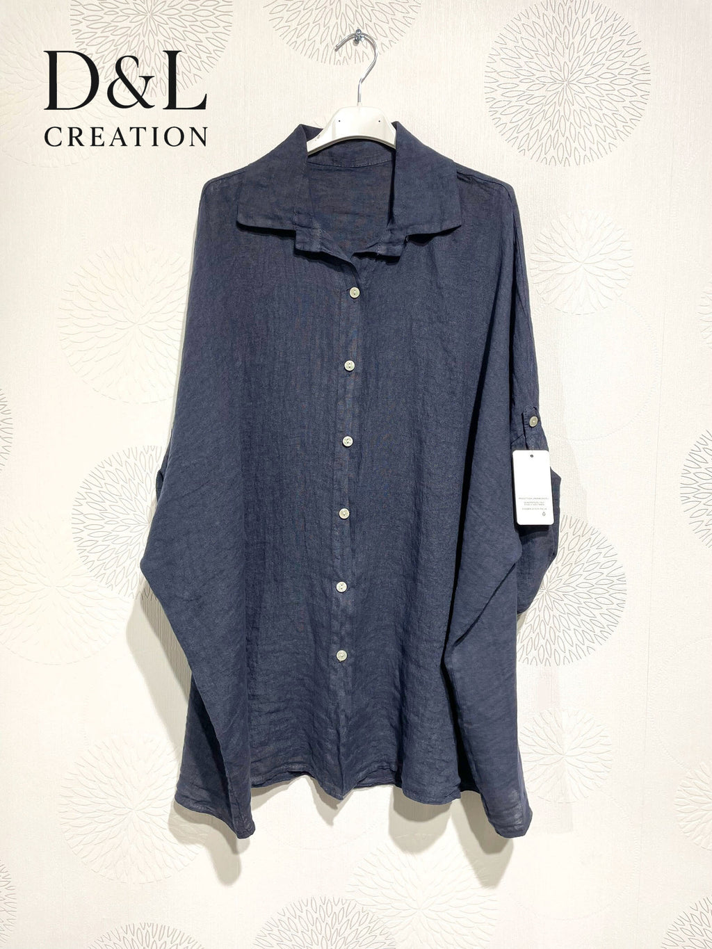 Plus Size United Linen buttoned shirt T40 at T58