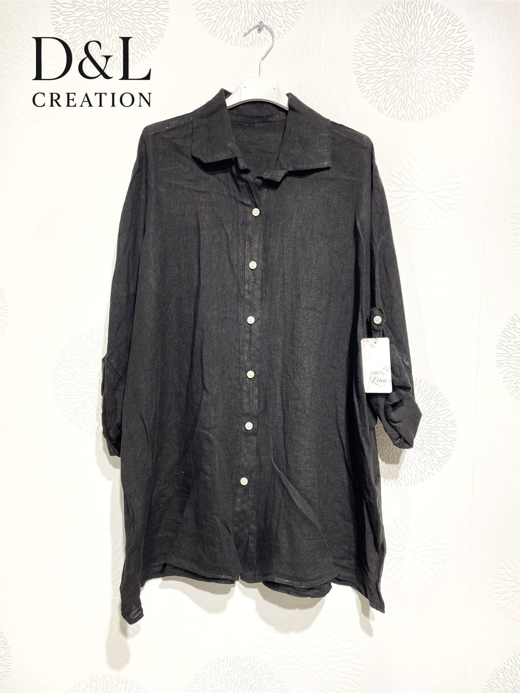 Plus Size United Linen buttoned shirt T40 at T58