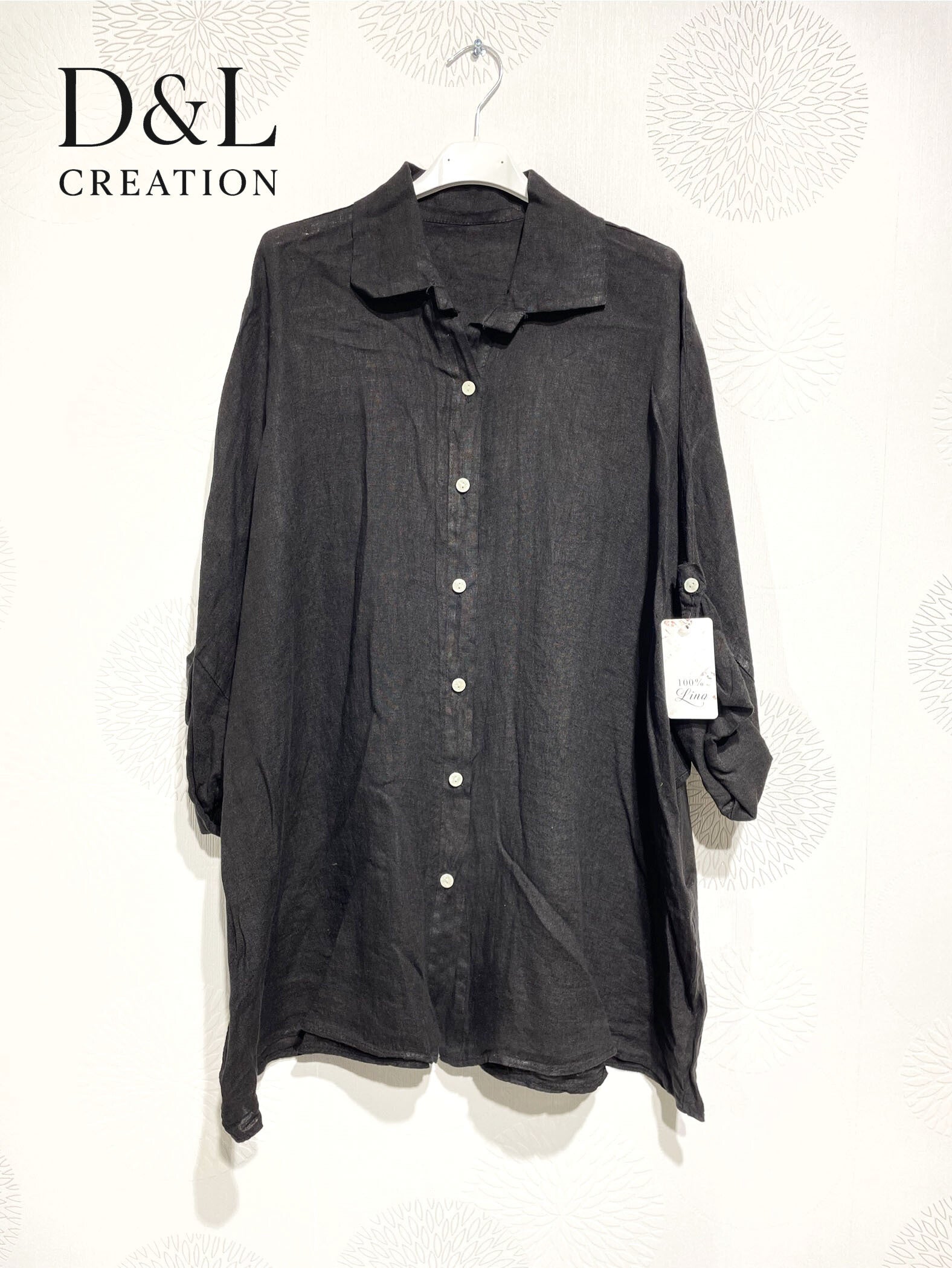 Plus Size United Linen buttoned shirt T40 at T58