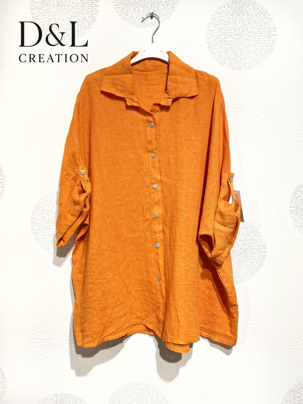 Plus Size United Linen buttoned shirt T40 at T58