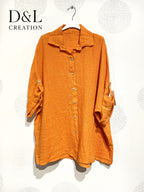 Plus Size United Linen buttoned shirt T40 at T58