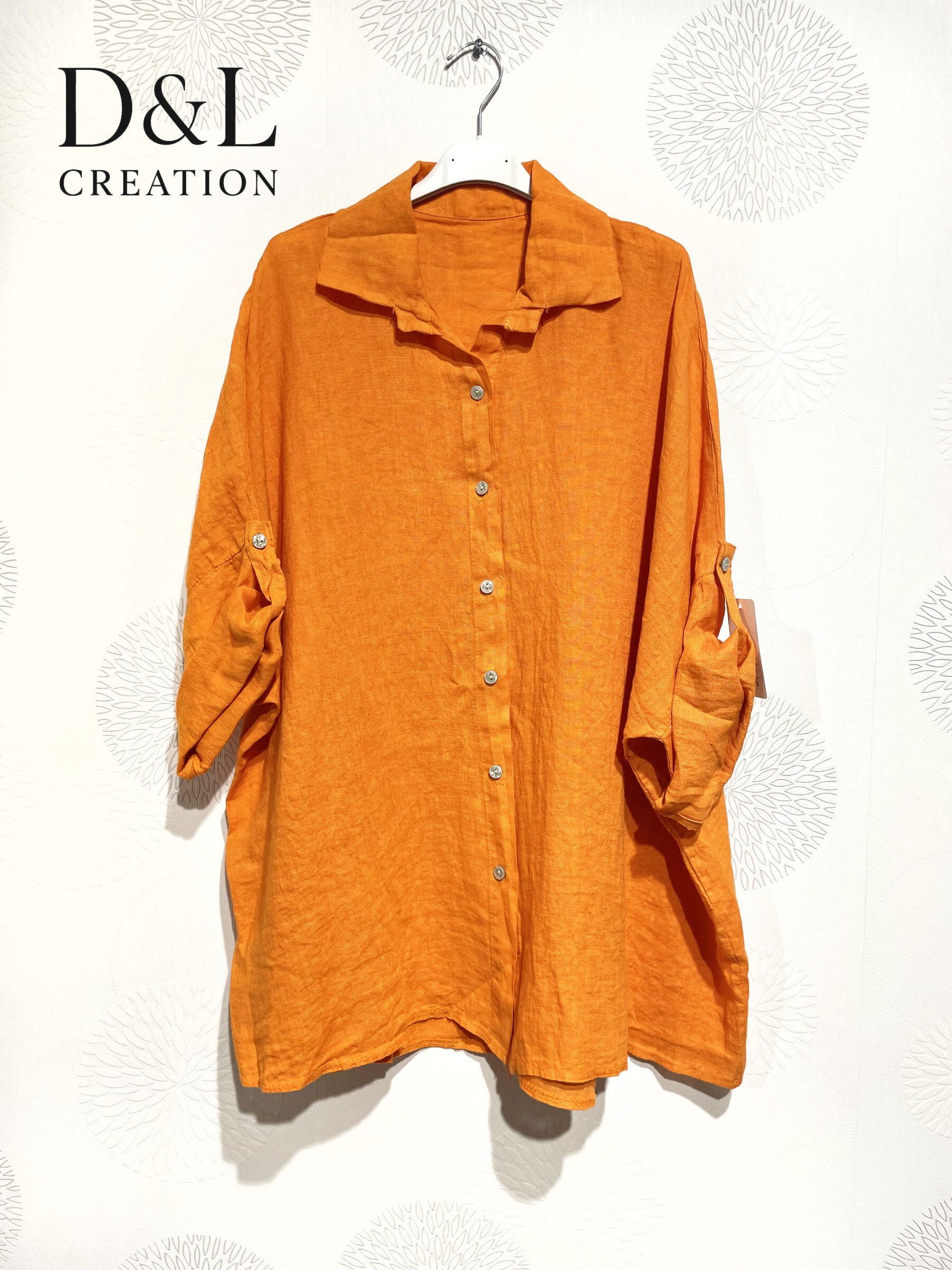 Plus Size United Linen buttoned shirt T40 at T58