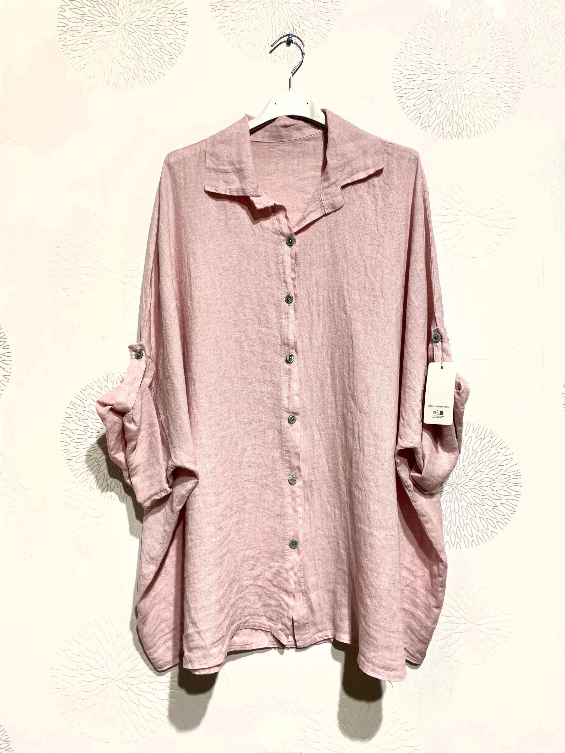 Plus Size United Linen buttoned shirt T40 at T58