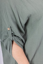 Plus Size Buttoned Shirt i Dubbel Bomullsgaze T40 till T58