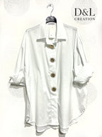 Cotton shirt with sun brooches sizes 38 to 50 i Stor Storlek