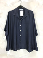 Plus Size Kortärmad Texturerad Skjorta T38-T54+