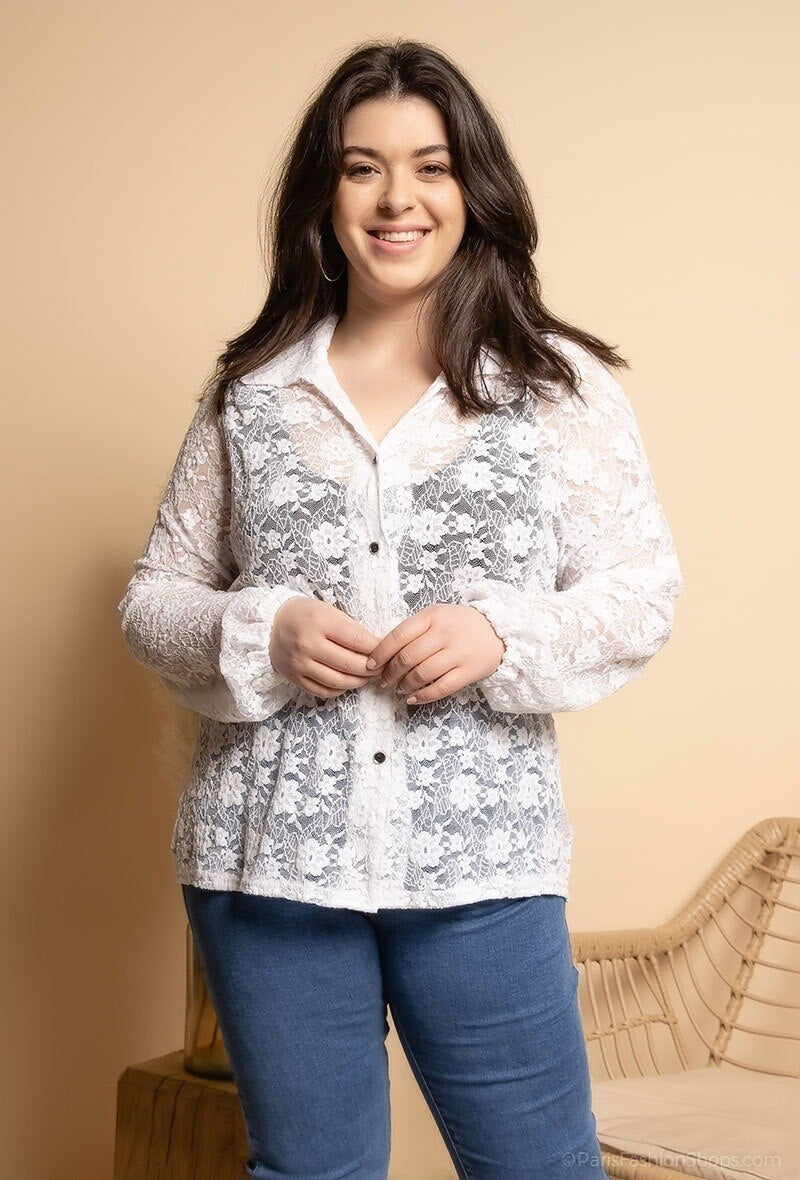 Plus Size Spetsblus
